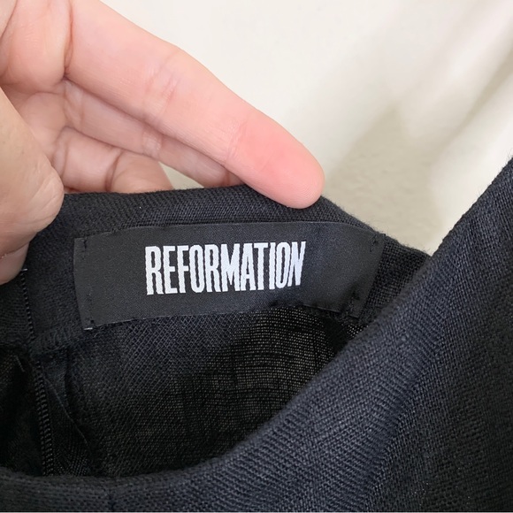 Reformation Pace Corset Wide-Leg Jumpsuit (Sz 2) Hemmed Petite Inseam Black - Picture 12 of 14